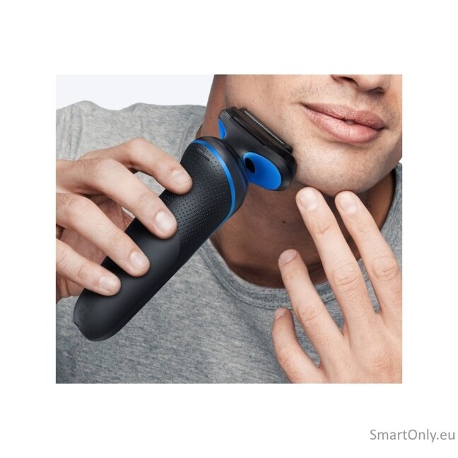 Braun Electric Shaver | Series 5 52-B1000s | Operating time (max) 50 min | Wet & Dry | Lithium Ion | Black/Blue 4