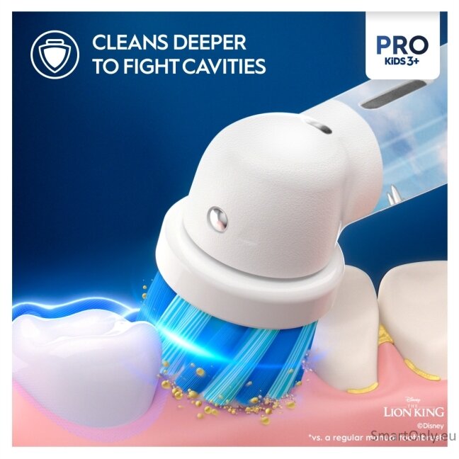 Braun | Electric Toothbrush | Vitality PRO Kids 3+ Lion King | Rechargeable | For children | Number of brush heads included 1 | Number of teeth brushing modes 2 3 Braun | Electric Toothbrush | Vitality PRO Kids 3+ Lion King | Rechargeable | For children | Number of brush heads included 1 | Number of teeth brushing modes 2 3