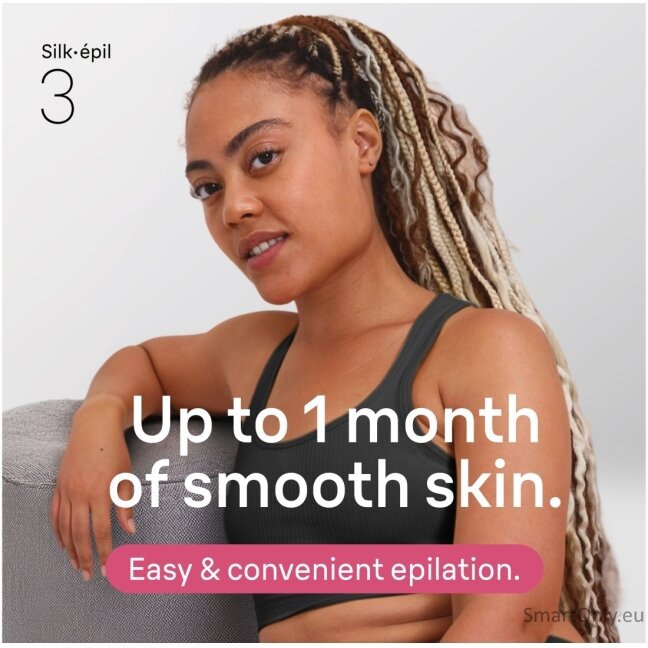 Braun Epilator | SE3-000 Silk épil 3 | Number of power levels 2 | White/Purple 5 Braun Epilator | SE3-000 Silk épil 3 | Number of power levels 2 | White/Purple 5
