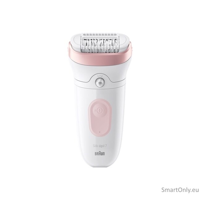 Braun | Epilator | Silk-épil Series 7 7-060 | Operating time (max) 40 min | Number of power levels 1 | Wet & Dry | White/Pink 6