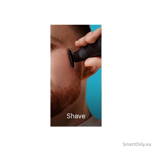 Braun Face and Body Hair trimmer | XT5300 Series XT5 | Cordless | Wet & Dry | Number of length steps 6 | Black/Silver 7