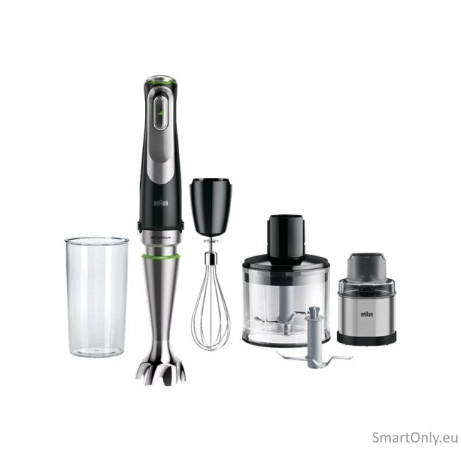 Braun Hand Blender MQ9138XI MultiQuick 9 Hand Blender 1200 W Number of speeds 3 Chopper Ice crushing Black/Stainless Steel 9