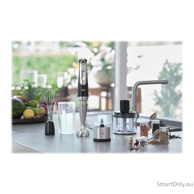Braun Hand Blender MQ9138XI MultiQuick 9 Hand Blender 1200 W Number of speeds 3 Chopper Ice crushing Black/Stainless Steel 10