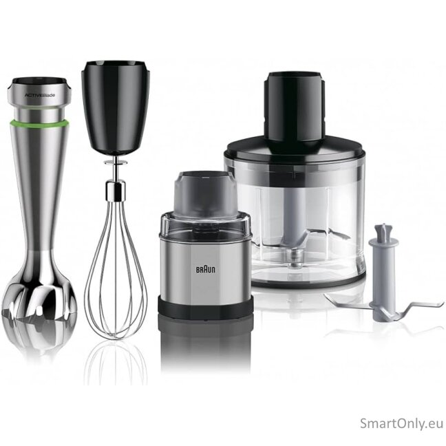 Braun Hand Blender MQ9138XI MultiQuick 9 Hand Blender 1200 W Number of speeds 3 Chopper Ice crushing Black/Stainless Steel 6 Braun Hand Blender MQ9138XI MultiQuick 9 Hand Blender 1200 W Number of speeds 3 Chopper Ice crushing Black/Stainless Steel 6