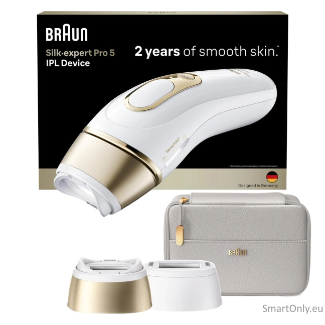 Braun IPL Epilator | Silk expert Pro 5 PL5210 | Number of power levels 3 | White/Gold 1 Braun IPL Epilator | Silk expert Pro 5 PL5210 | Number of power levels 3 | White/Gold 1