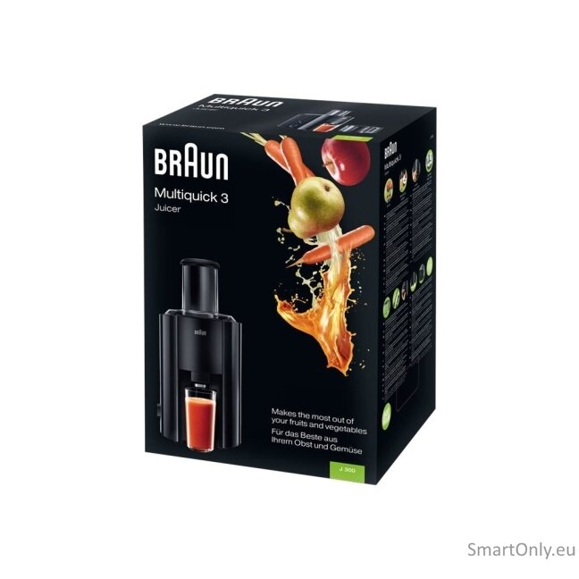 Braun | J 300 BK | Type Automatic juicer | Black | 800 W | Extra large fruit input | Number of speeds 2 6