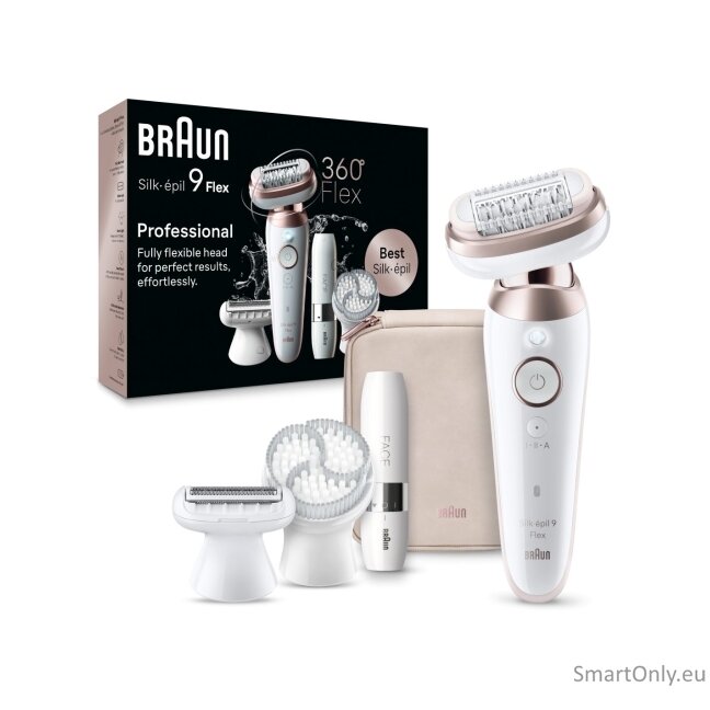 Braun SES9-360 Silk épil 9 Flex 3D, White/Rose 2