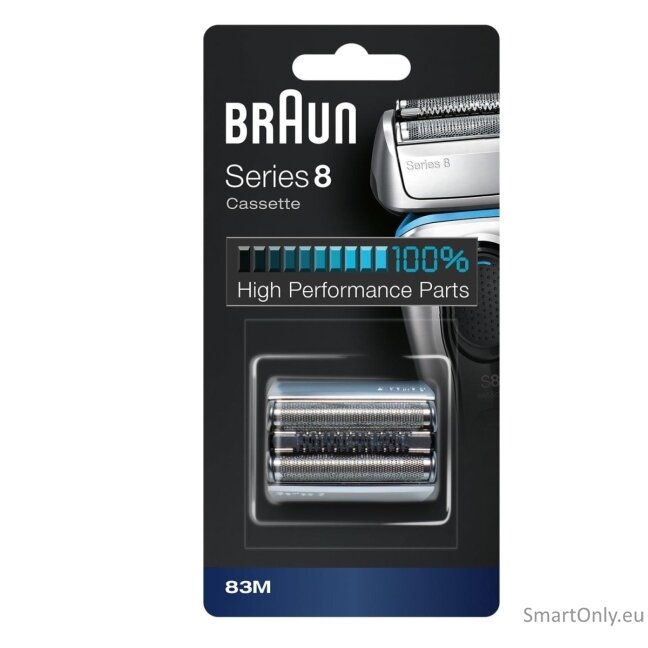Braun | Shaver Replacement Head for Series 8, Silver | 83M Braun | Shaver Replacement Head for Series 8, Silver | 83M