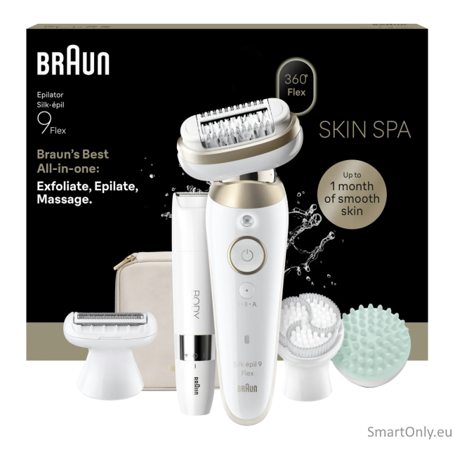 Braun Silk-épil 9 Flex SkinSpa SES9-481 3D Epilator, Wet & Dry, White/Gold 5 Braun Silk-épil 9 Flex SkinSpa SES9-481 3D Epilator, Wet & Dry, White/Gold 5