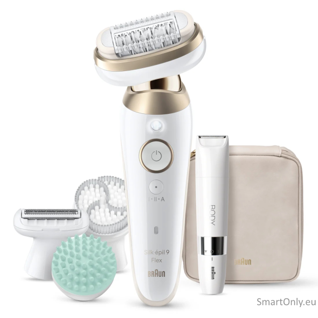 Braun Silk-épil 9 Flex SkinSpa SES9-481 3D Epilator, Wet & Dry, White/Gold Braun Silk-épil 9 Flex SkinSpa SES9-481 3D Epilator, Wet & Dry, White/Gold