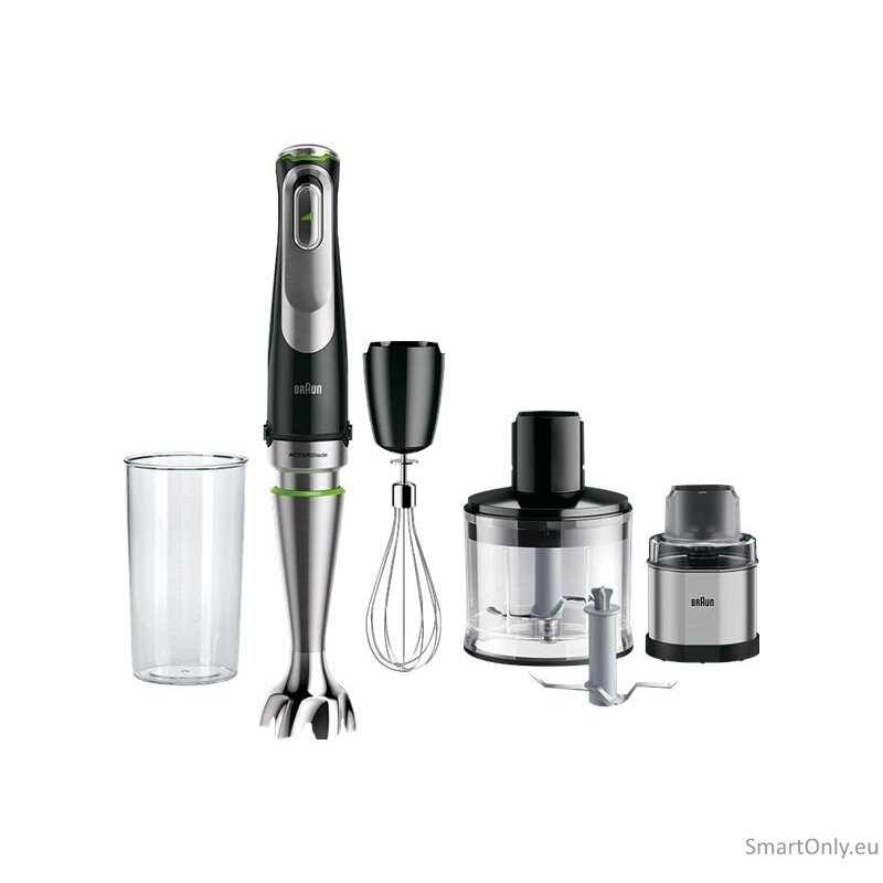 Braun Hand Blender MQ9138XI MultiQuick 9 Hand Blender 1200 W Number of speeds 3 Chopper Ice crushing Black/Stainless Steel 9