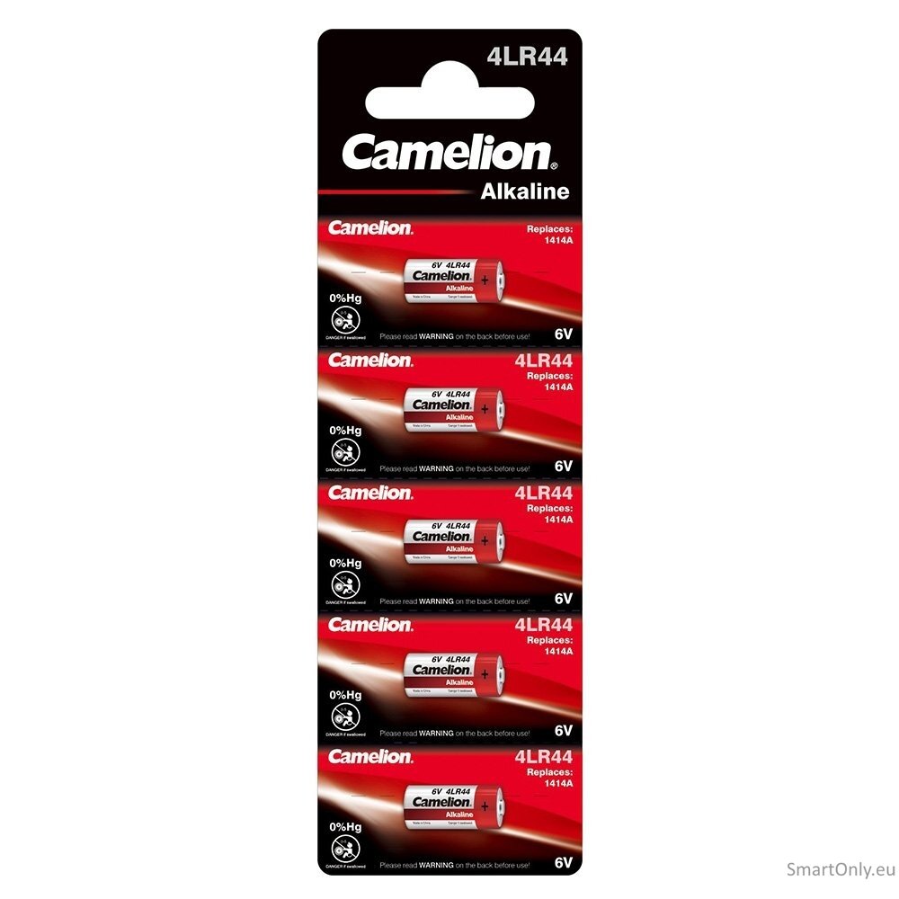 Camelion Alkaline 4LR44 6V 5BL 5 vnt.