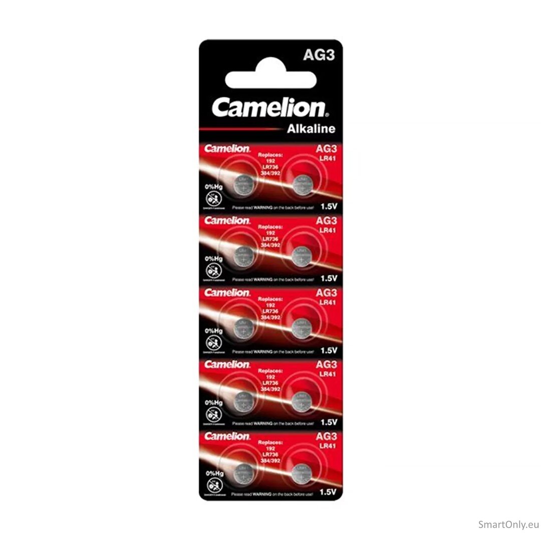 Camelion AG3/LR41/392/192 šarminės baterijos 10 vnt. Camelion AG3/LR41/392/192 šarminės baterijos 10 vnt.