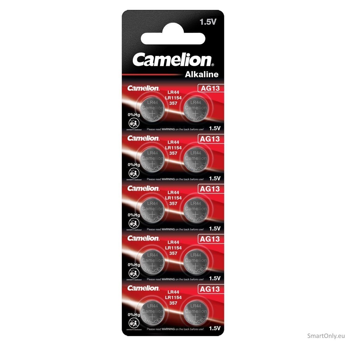 Camelion AG13 LR1154 LR44 357 šarminės baterijos 10 vnt. Camelion AG13 LR1154 LR44 357 šarminės baterijos 10 vnt.