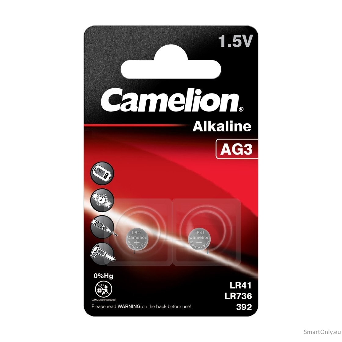 Camelion G3 LR736 LR41 baterijos 2 vnt. Camelion G3 LR736 LR41 baterijos 2 vnt.