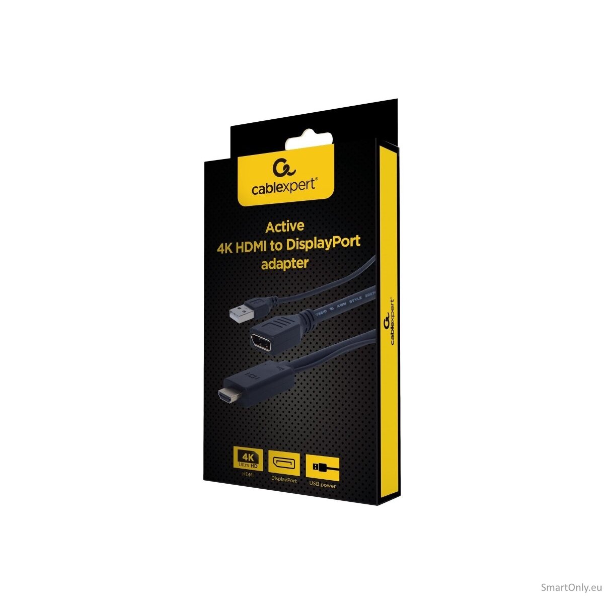 Cablexpert | Active 4K HDMI to DisplayPort Adapter | A-HDMIM-DPF-01 | Black | DisplayPort Female | HDMI Male (Type A) | 0.1 m 3