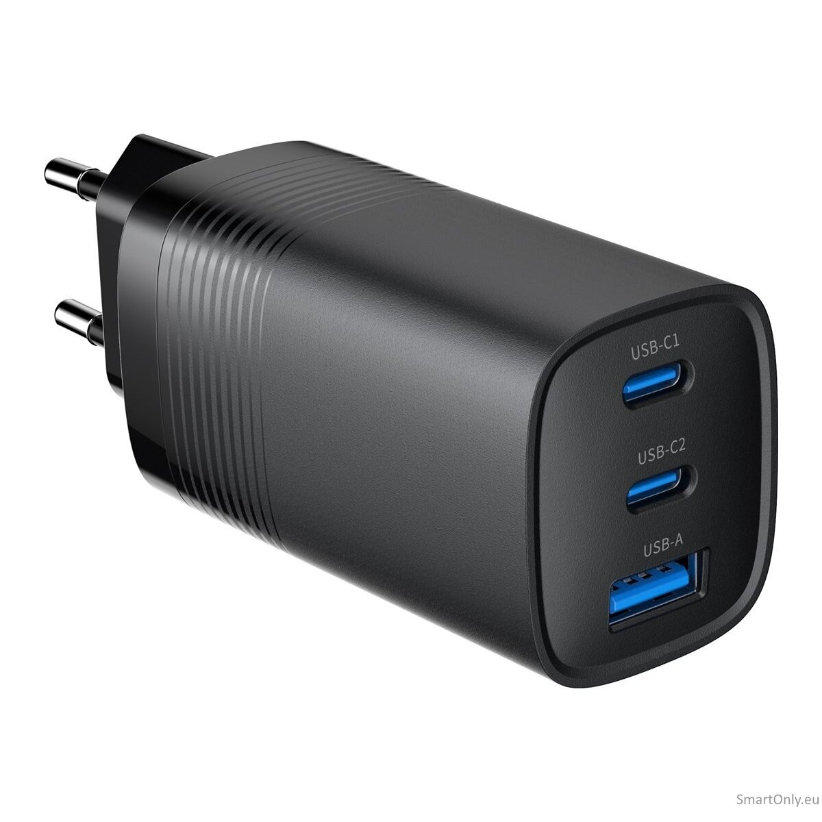 Cablexpert TA-UC-PDQC65-01-BK 3-port 65 W GaN USB PowerDelivery fast charger, black | Cablexpert 3 Cablexpert TA-UC-PDQC65-01-BK 3-port 65 W GaN USB PowerDelivery fast charger, black | Cablexpert 3