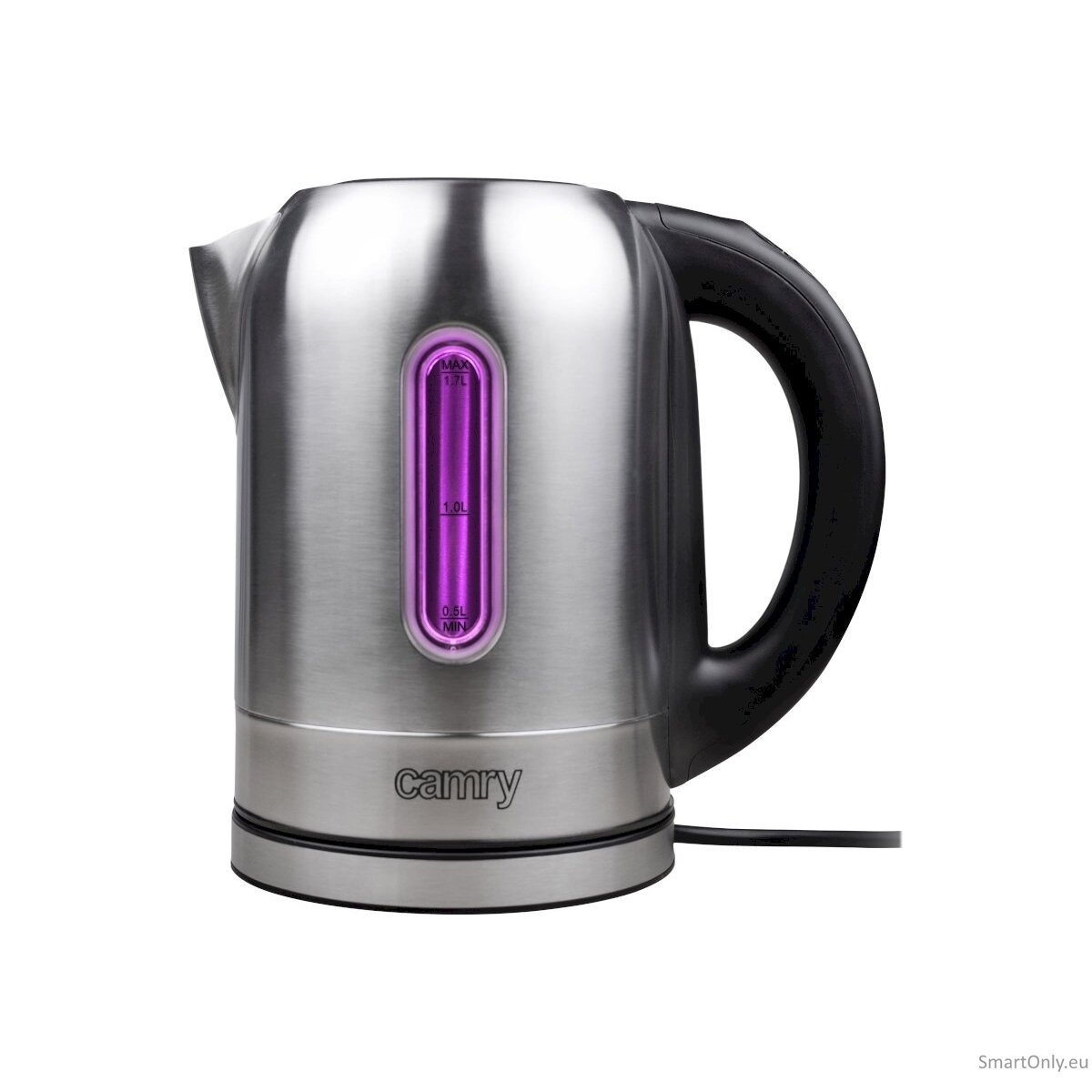 Camry Kettle CR 1253 With electronic control 2200 W 1.7 L Stainless steel 360° rotational base Stainless steel 5