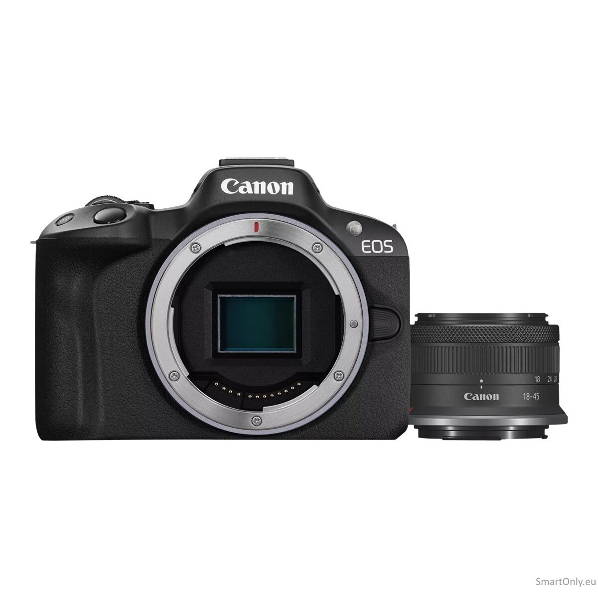 Canon | EOS R50 + RF-S 18-45mm F4.5-6.3 IS STM (SIP) | Megapixel 24.2 MP | Image stabilizer | ISO sensitivity (max) 32000 | Display diagonal 2.95 " | Wi-Fi | Video recording | Automatic, manual | CMOS | Black 9