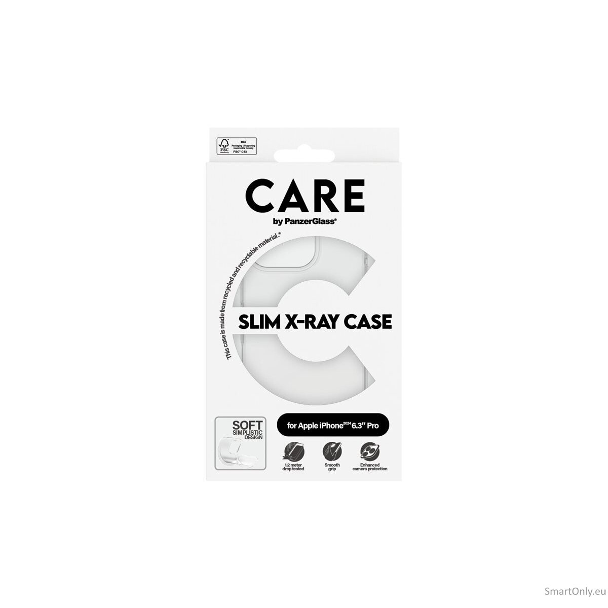 CARE by PanzerGlass Case Fashion X-Ray Soft Basic iPhone16 PRO | CARE 5 CARE by PanzerGlass Case Fashion X-Ray Soft Basic iPhone16 PRO | CARE 5