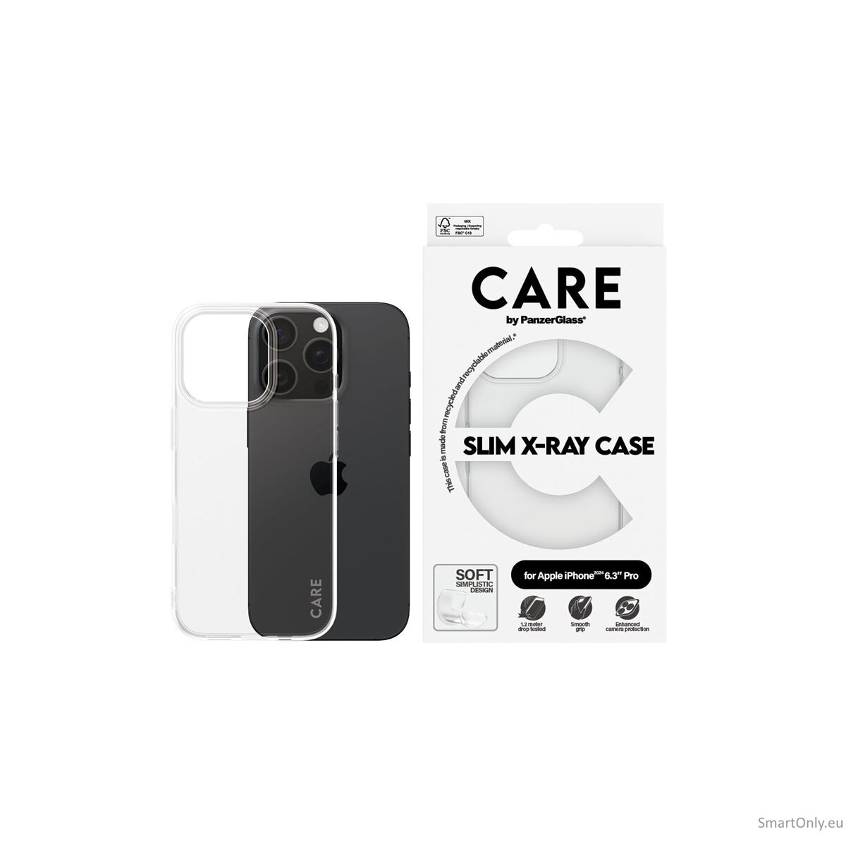 CARE by PanzerGlass Case Fashion X-Ray Soft Basic iPhone16 PRO | CARE 6