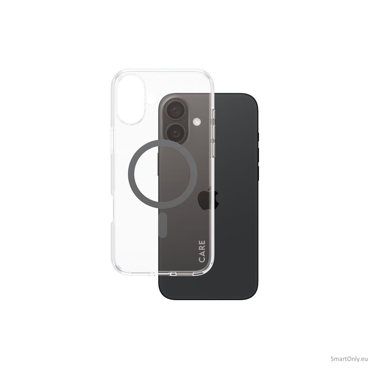 CARE by PanzerGlass Case Flagship | Back protection | Apple | iPhone 16 Plus | Recycled plastic | Transparent/Black | MagSafe 6 CARE by PanzerGlass Case Flagship | Back protection | Apple | iPhone 16 Plus | Recycled plastic | Transparent/Black | MagSafe 6