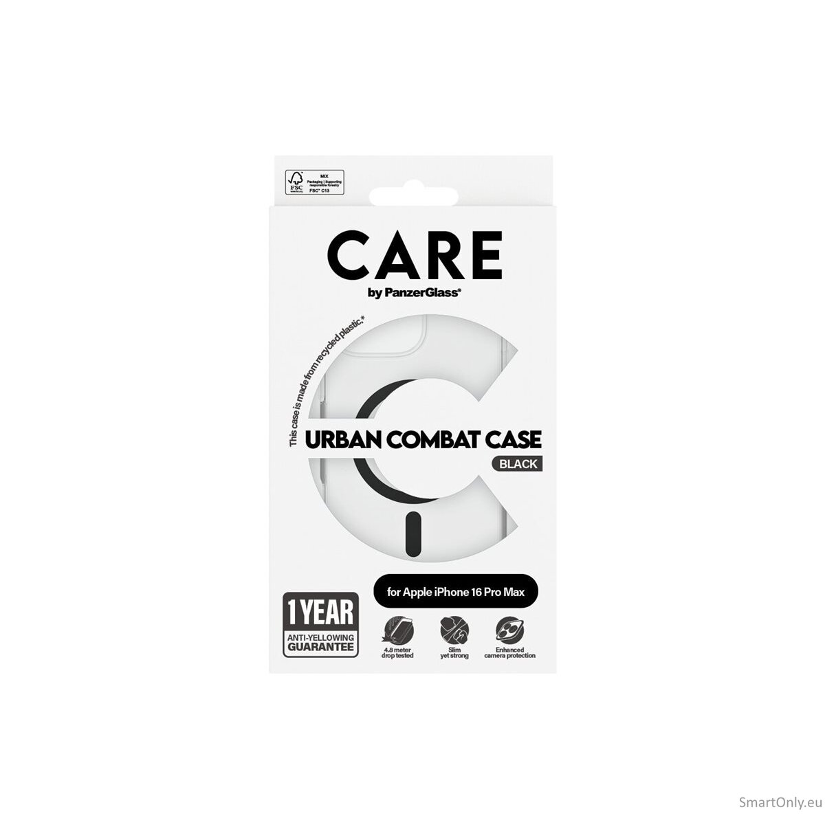 CARE by PanzerGlass Case Flagship Black MagSafe iPhone 16 Pro Max | CARE 5 CARE by PanzerGlass Case Flagship Black MagSafe iPhone 16 Pro Max | CARE 5