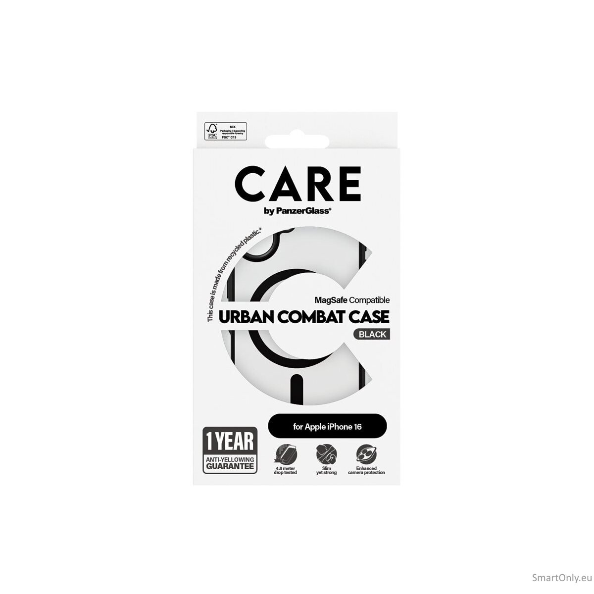 CARE by PanzerGlass Case Flagship Urban Combat Black MagSafe iPhone 16 | CARE 6 CARE by PanzerGlass Case Flagship Urban Combat Black MagSafe iPhone 16 | CARE 6