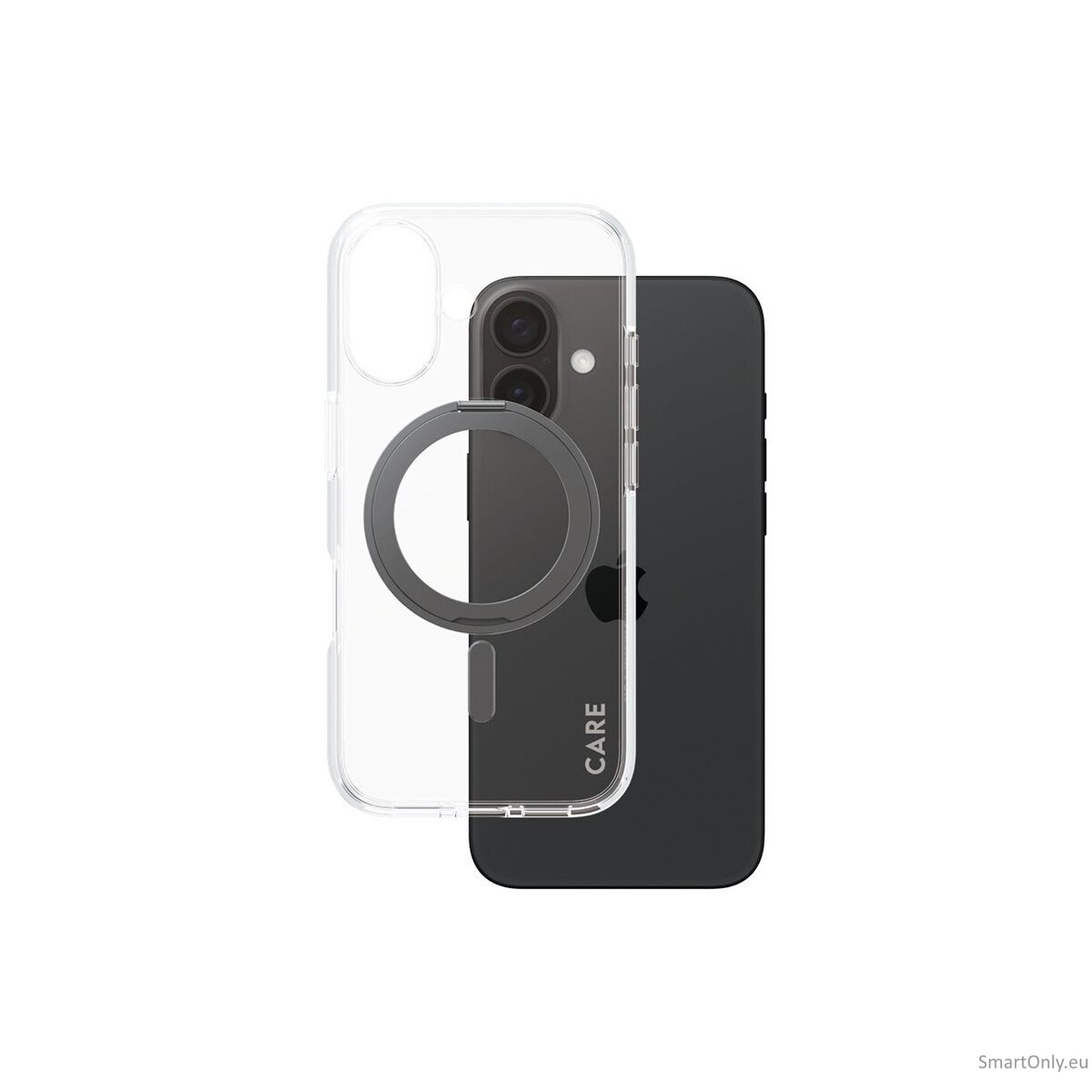 CARE by PanzerGlass Feature Case Transparent w. Black Kickstand & MagSafe iPhone 16 | CARE 6 CARE by PanzerGlass Feature Case Transparent w. Black Kickstand & MagSafe iPhone 16 | CARE 6