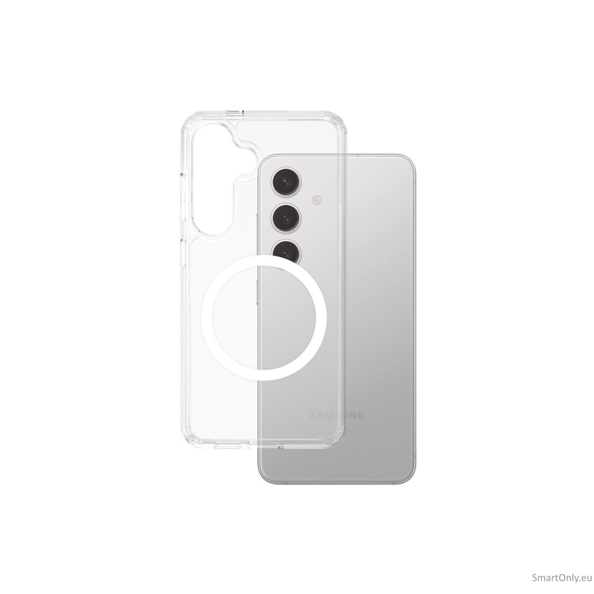 CARE by PanzerGlass Flagship Case Transparent Urban Combat w. White Qi Compatible Samsung Galaxy S25 | CARE 6