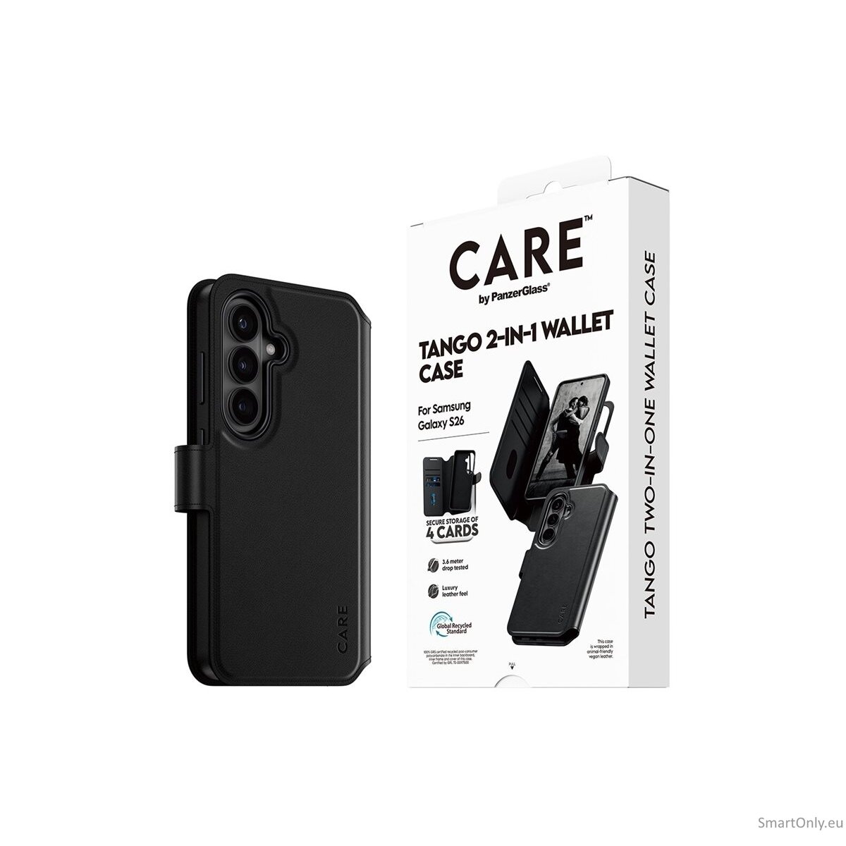CARE by PanzerGlass Tango 2-in-1 Wallet Case w. Qi Samsung New Galaxy S26 | PanzerGlass 5 CARE by PanzerGlass Tango 2-in-1 Wallet Case w. Qi Samsung New Galaxy S26 | PanzerGlass 5