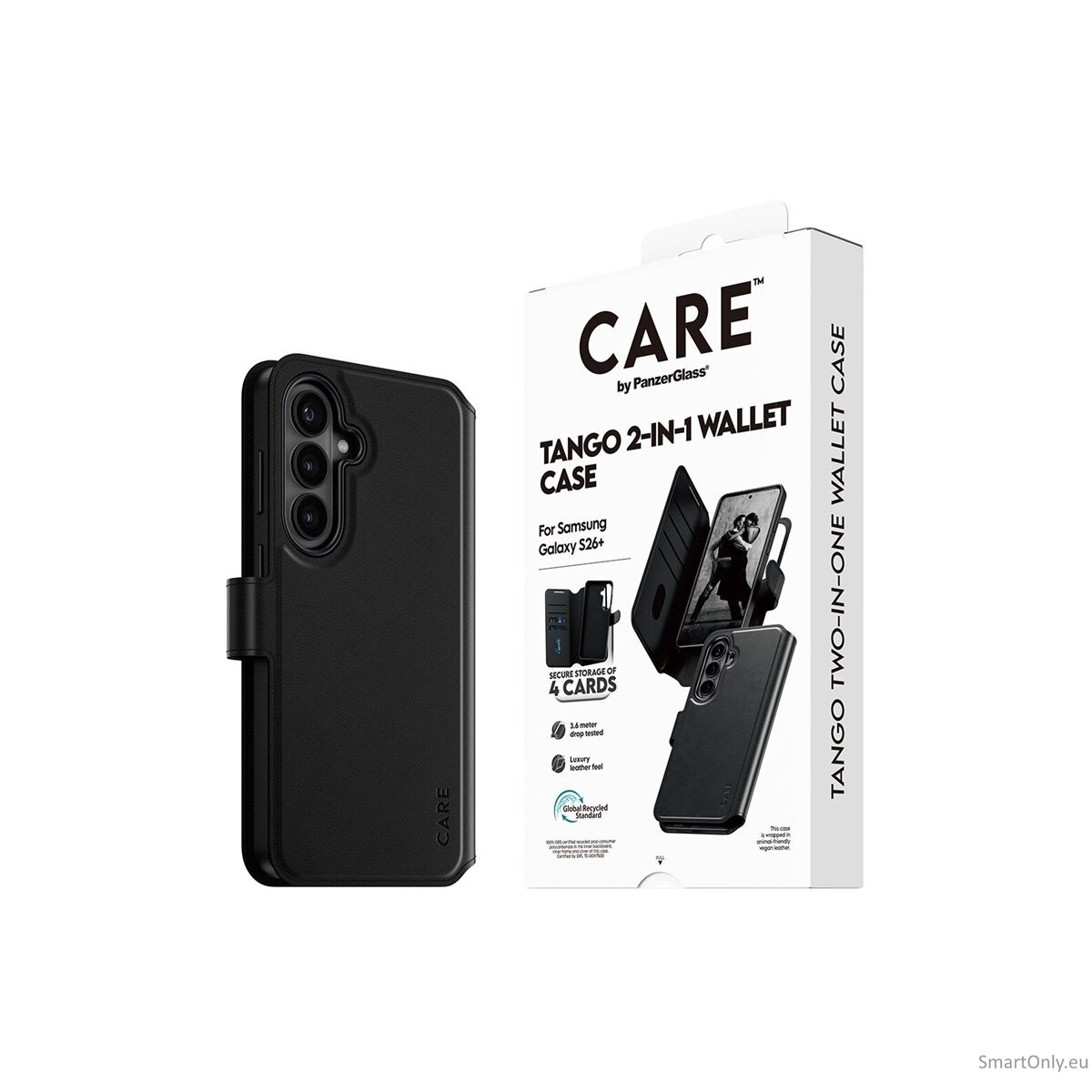 CARE by PanzerGlass Tango 2-in-1 Wallet Case w. Qi Samsung New Galaxy S26 Plus | PanzerGlass 3 CARE by PanzerGlass Tango 2-in-1 Wallet Case w. Qi Samsung New Galaxy S26 Plus | PanzerGlass 3