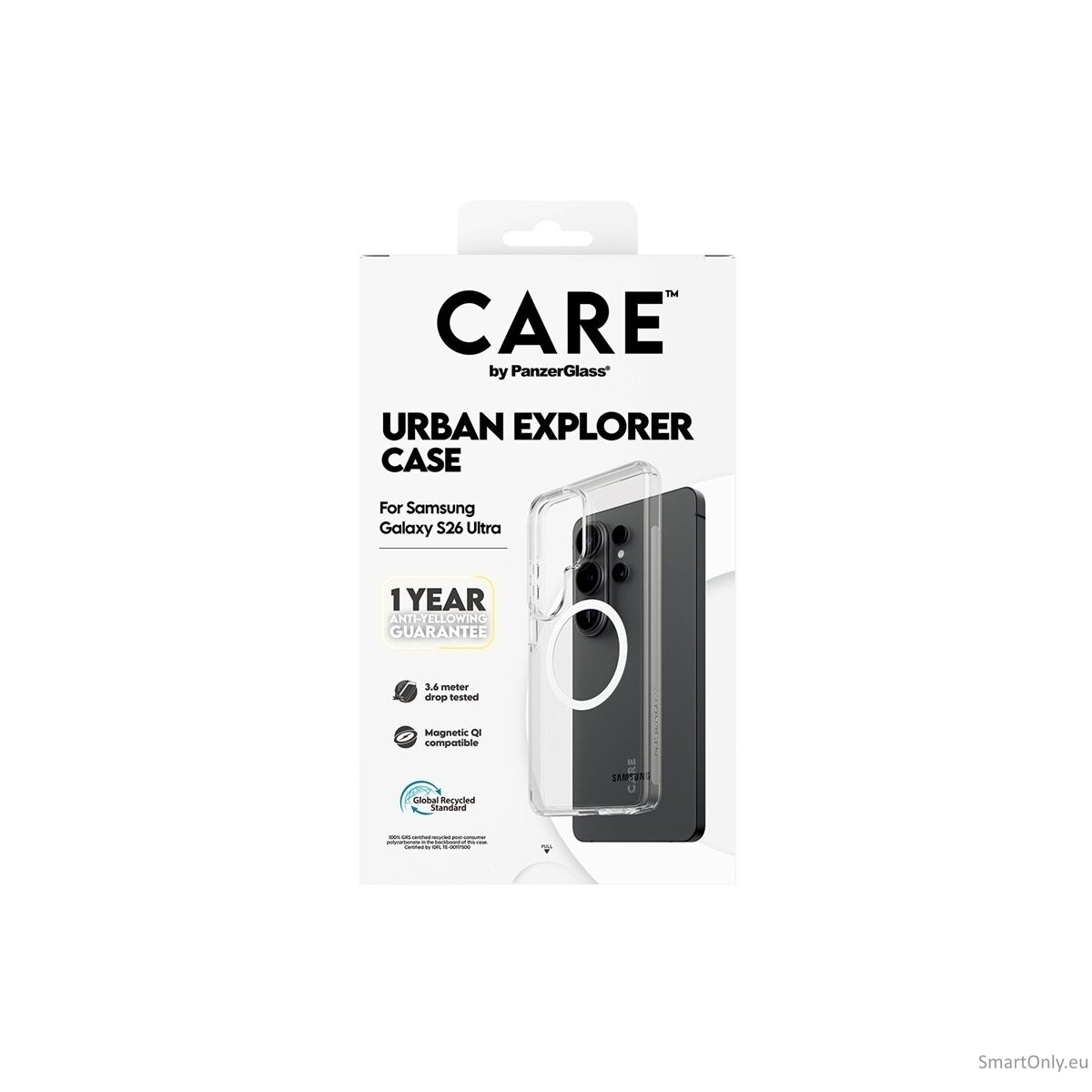 CARE by PanzerGlass Urban Explorer Case Transparent w. White Qi Samsung New Galaxy S26 Ultra | PanzerGlass 5 CARE by PanzerGlass Urban Explorer Case Transparent w. White Qi Samsung New Galaxy S26 Ultra | PanzerGlass 5