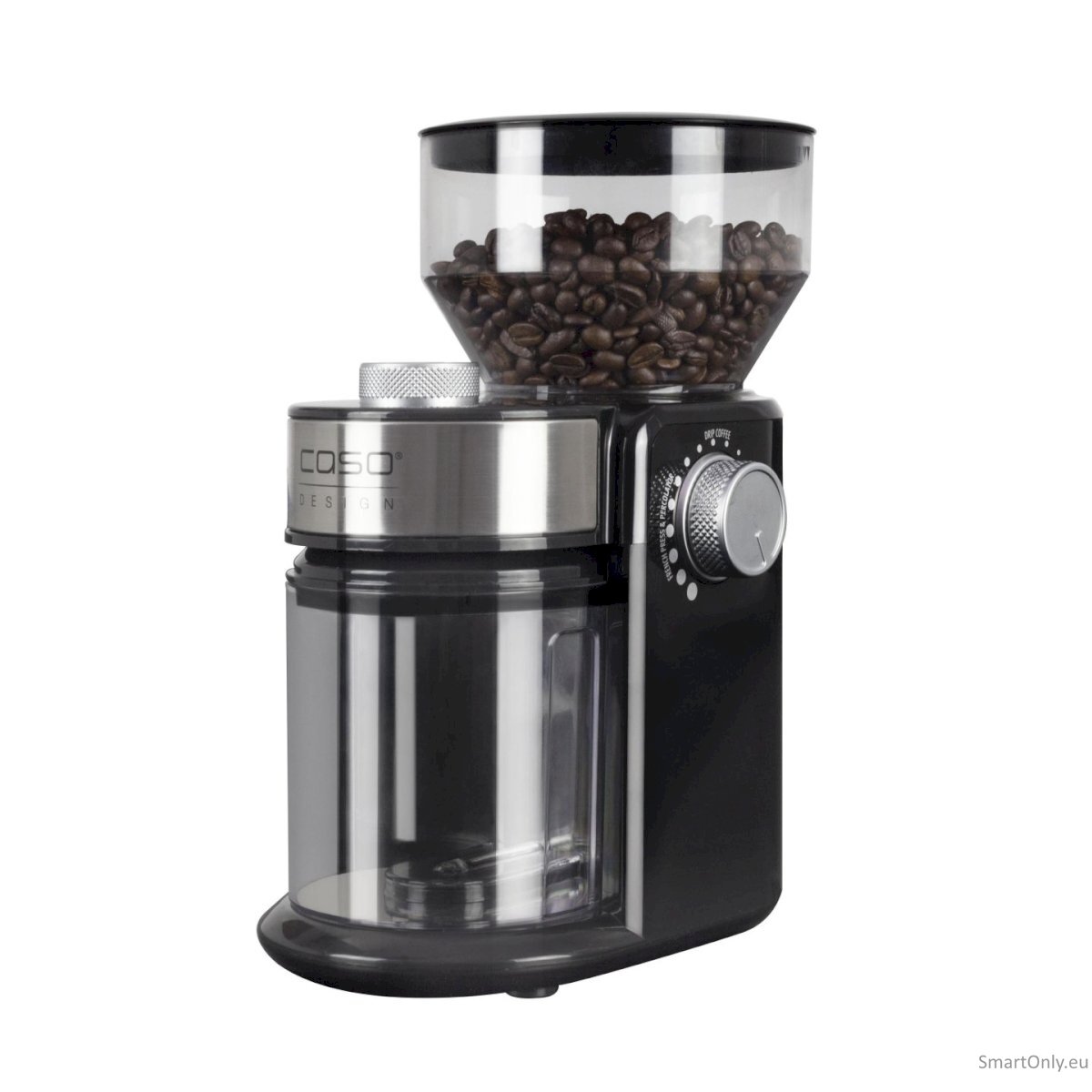 Caso | Coffee grinder | Barista Crema | 150 W | Coffee beans capacity 240 g | Number of cups 12 pc(s) | Black Caso | Coffee grinder | Barista Crema | 150 W | Coffee beans capacity 240 g | Number of cups 12 pc(s) | Black