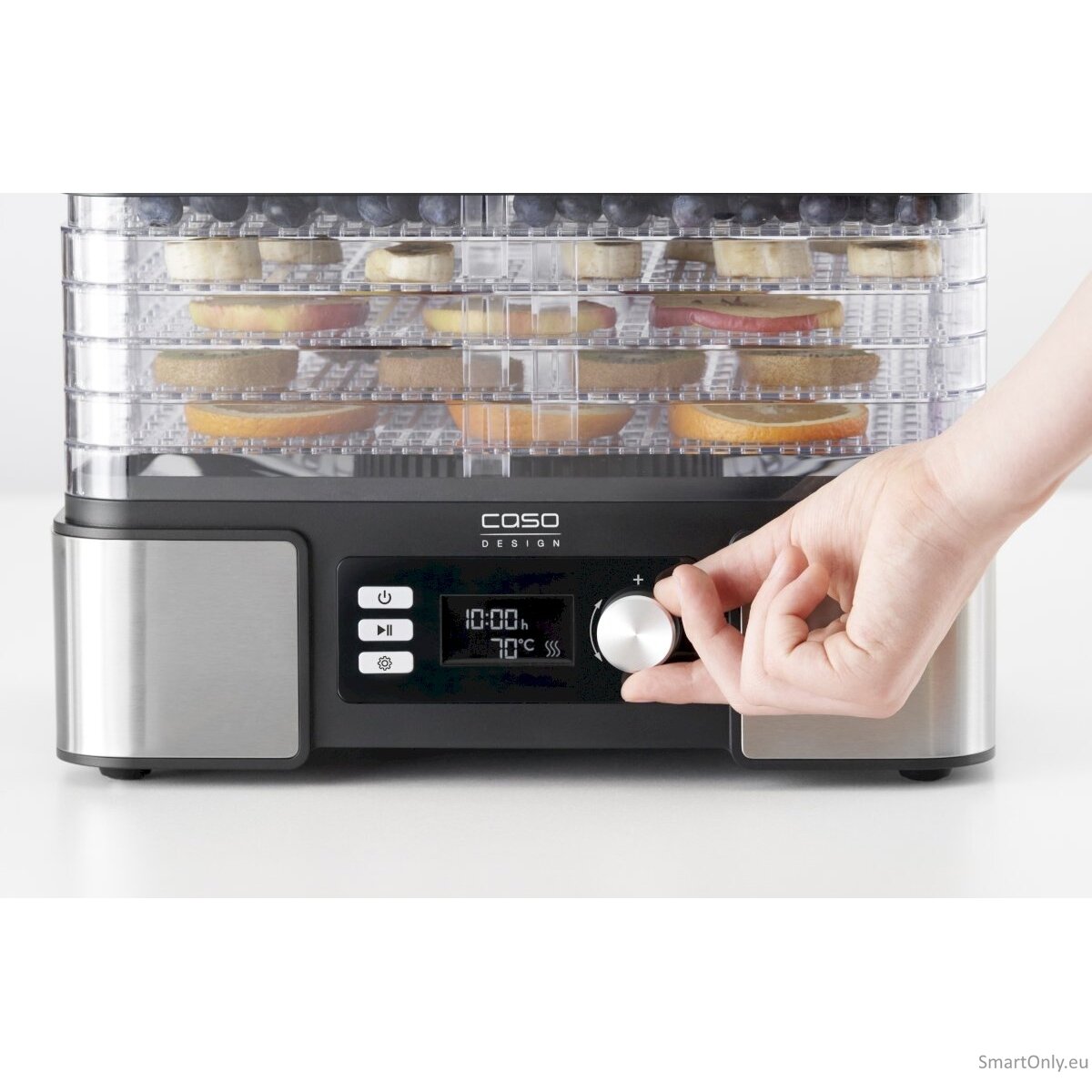 Caso Food Dehydrator DH 450 Power 370-450 W Number of trays 5 Temperature control Integrated timer Black/Stainless Steel 3 Caso Food Dehydrator DH 450 Power 370-450 W Number of trays 5 Temperature control Integrated timer Black/Stainless Steel 3