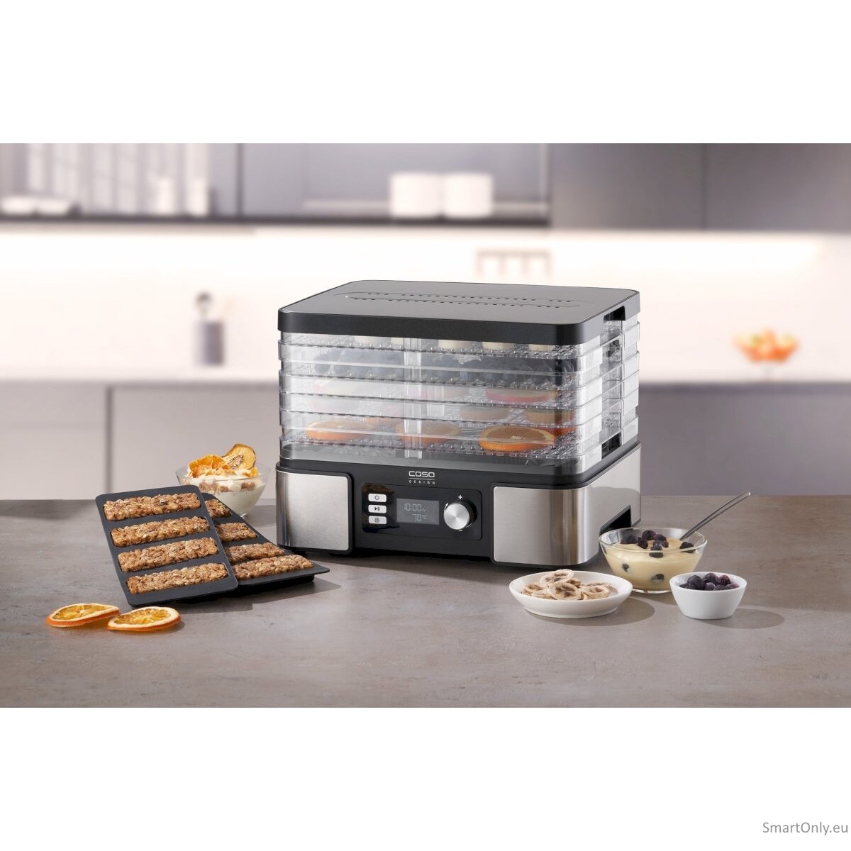 Caso Food Dehydrator DH 450 Power 370-450 W Number of trays 5 Temperature control Integrated timer Black/Stainless Steel 4 Caso Food Dehydrator DH 450 Power 370-450 W Number of trays 5 Temperature control Integrated timer Black/Stainless Steel 4