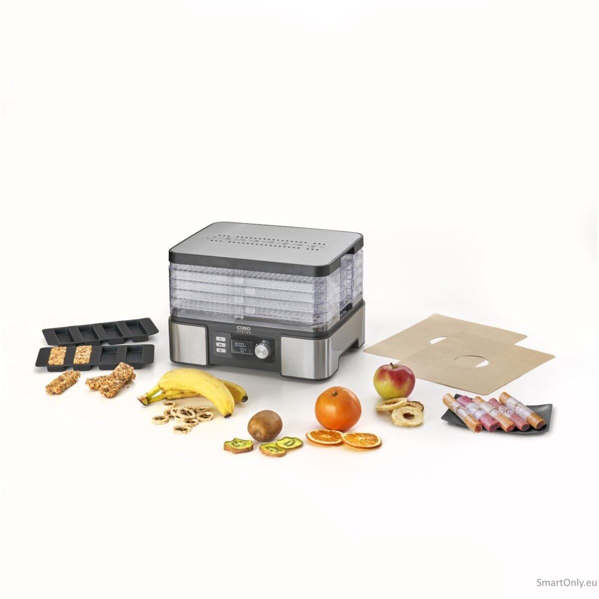 Caso Food Dehydrator DH 450 Power 370-450 W Number of trays 5 Temperature control Integrated timer Black/Stainless Steel 6 Caso Food Dehydrator DH 450 Power 370-450 W Number of trays 5 Temperature control Integrated timer Black/Stainless Steel 6