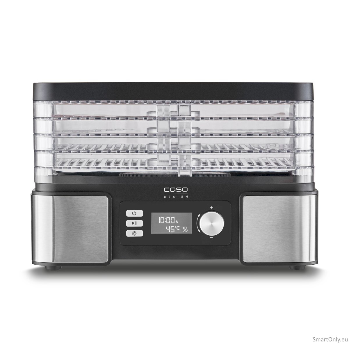 Caso Food Dehydrator DH 450 Power 370-450 W Number of trays 5 Temperature control Integrated timer Black/Stainless Steel Caso Food Dehydrator DH 450 Power 370-450 W Number of trays 5 Temperature control Integrated timer Black/Stainless Steel