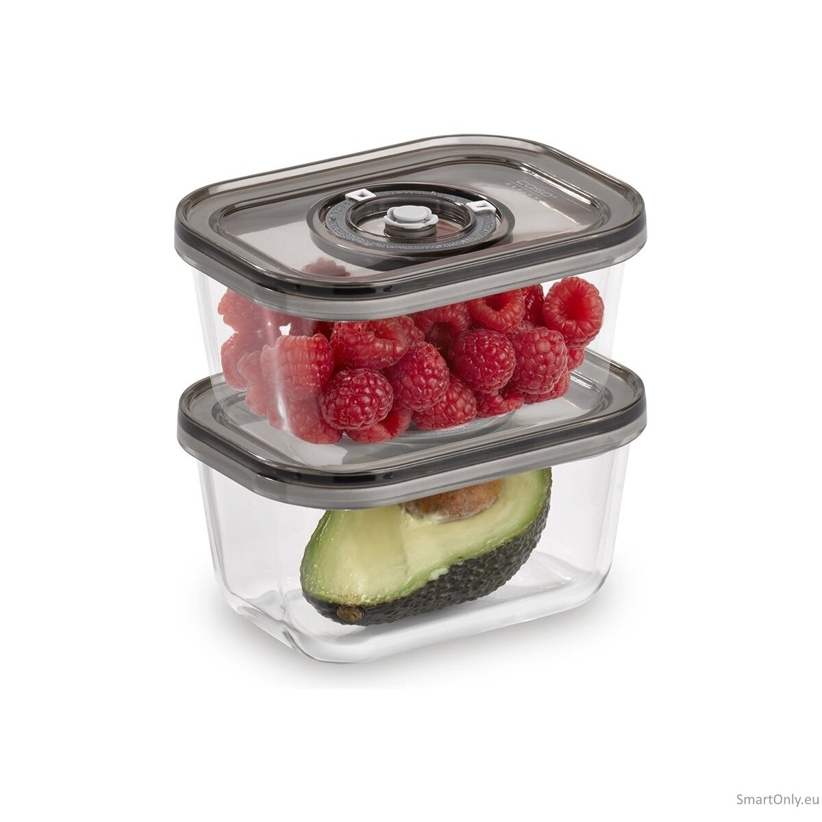 Caso | Glass Vacuum Containers with Plastic Lid (2 pcs) | VacuBoxx Eco-Duo S | Transparent 4 Caso | Glass Vacuum Containers with Plastic Lid (2 pcs) | VacuBoxx Eco-Duo S | Transparent 4
