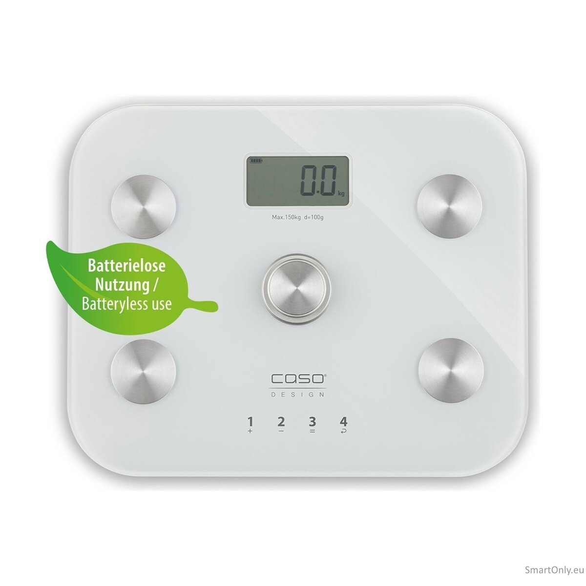 Caso | Scale | BodyEnergy Fit | Maximum weight (capacity) 150 kg | Accuracy 100 g | White 5