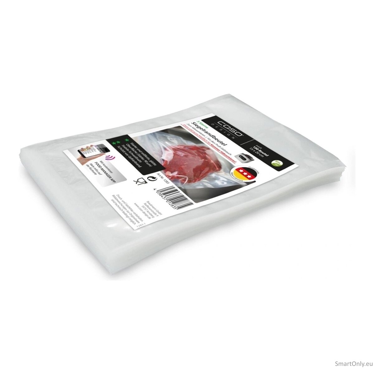 Caso | Sealed edge bags | 01283 | 100 bags | Dimensions (W x L) 15 x 20  cm 2