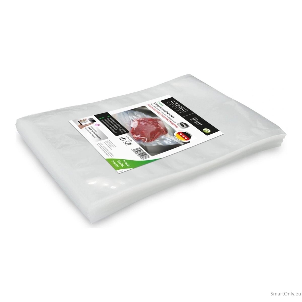 Caso | Sealed edge bags | 01286 | 100 bags | Dimensions (W x L) 25 x 35 cm 2 Caso | Sealed edge bags | 01286 | 100 bags | Dimensions (W x L) 25 x 35 cm 2