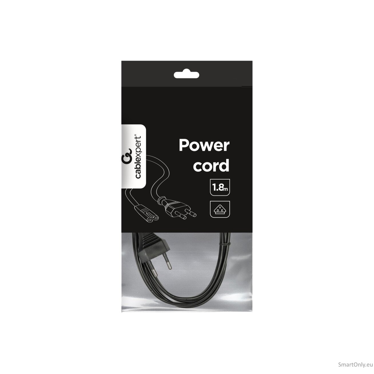 Cablexpert | Power cord (C7), VDE approved | Black | CEE 7/16 to C7 5 Cablexpert | Power cord (C7), VDE approved | Black | CEE 7/16 to C7 5