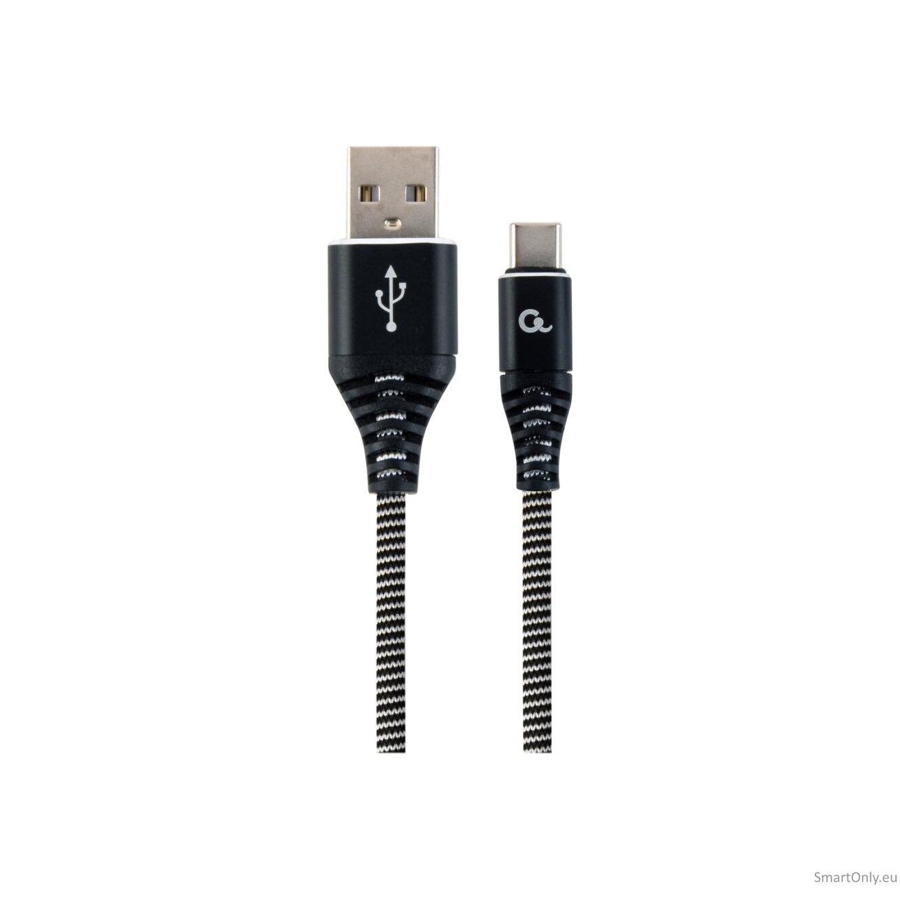 Cablexpert | Premium cotton braided Type-C USB charging and data cable, 1 m | CC-USB2B-AMCM-1M-BW 2