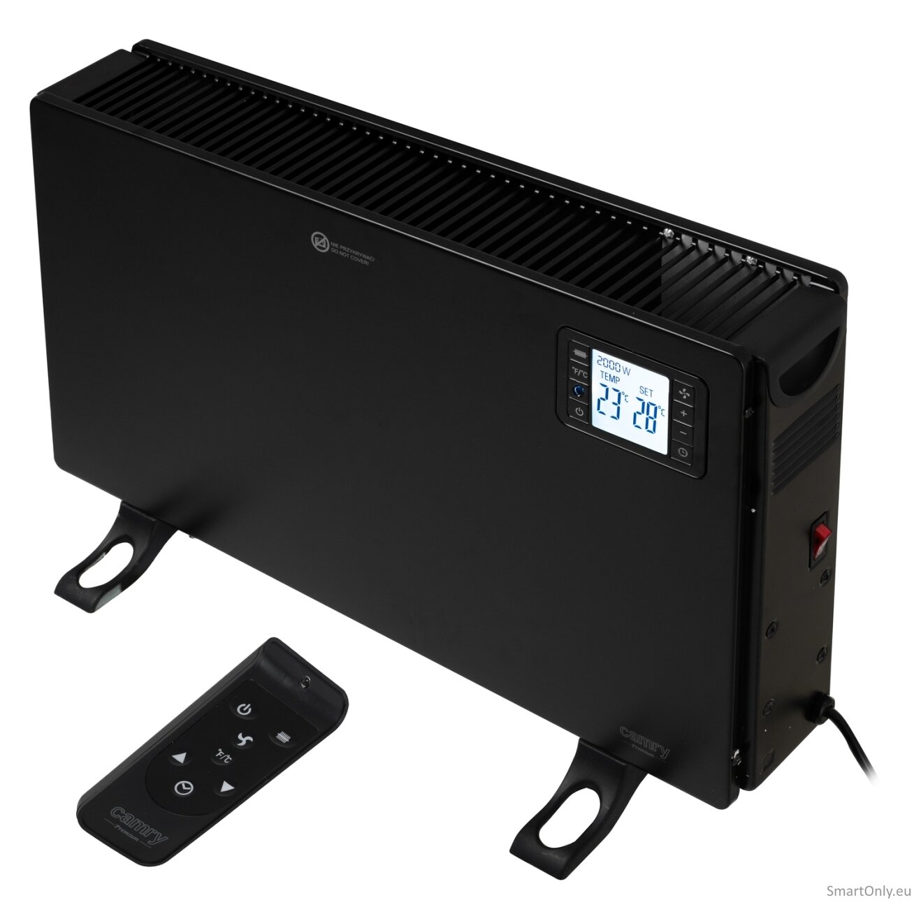 Camry Fan Heater with Remote Control | CR 7739 | Convection Heater | 2000 W | Number of power levels 3 (750W/1250W/2000W) | Black 3