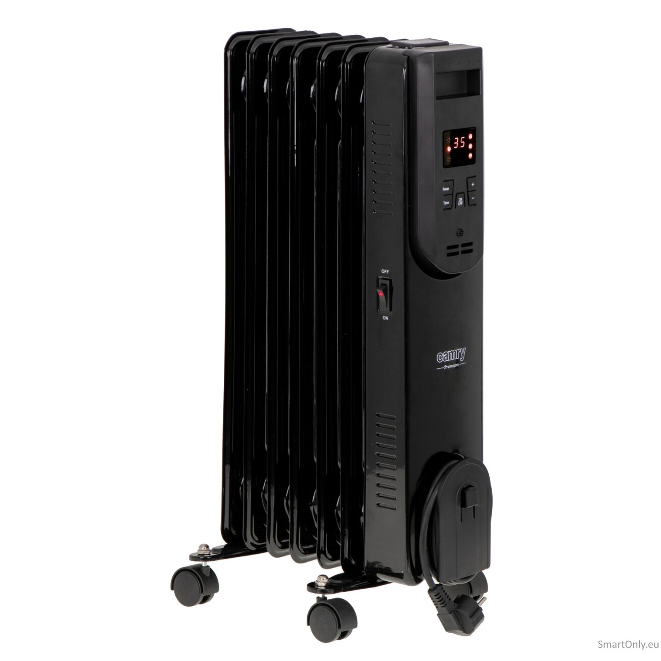 Camry | Oil-Filled Radiator with Remote Control | CR 7812 | Oil Filled Radiator | 1500 W | Number of power levels 3 | Black 4 Camry | Oil-Filled Radiator with Remote Control | CR 7812 | Oil Filled Radiator | 1500 W | Number of power levels 3 | Black 4