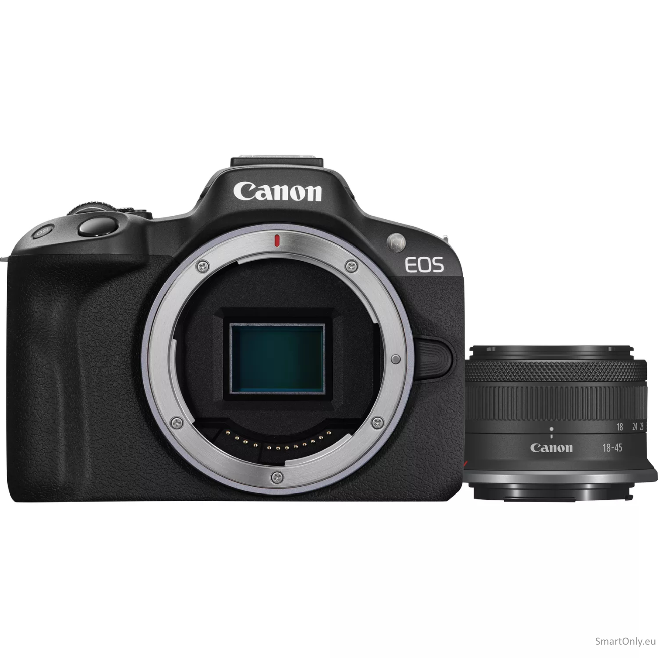 Canon | EOS R50 + RF-S 18-45mm F4.5-6.3 IS STM (SIP) | Megapixel 24.2 MP | Image stabilizer | ISO sensitivity (max) 32000 | Display diagonal 2.95 " | Wi-Fi | Video recording | Automatic, manual | CMOS | Black Canon | EOS R50 + RF-S 18-45mm F4.5-6.3 IS STM (SIP) | Megapixel 24.2 MP | Image stabilizer | ISO sensitivity (max) 32000 | Display diagonal 2.95 " | Wi-Fi | Video recording | Automatic, manual | CMOS | Black
