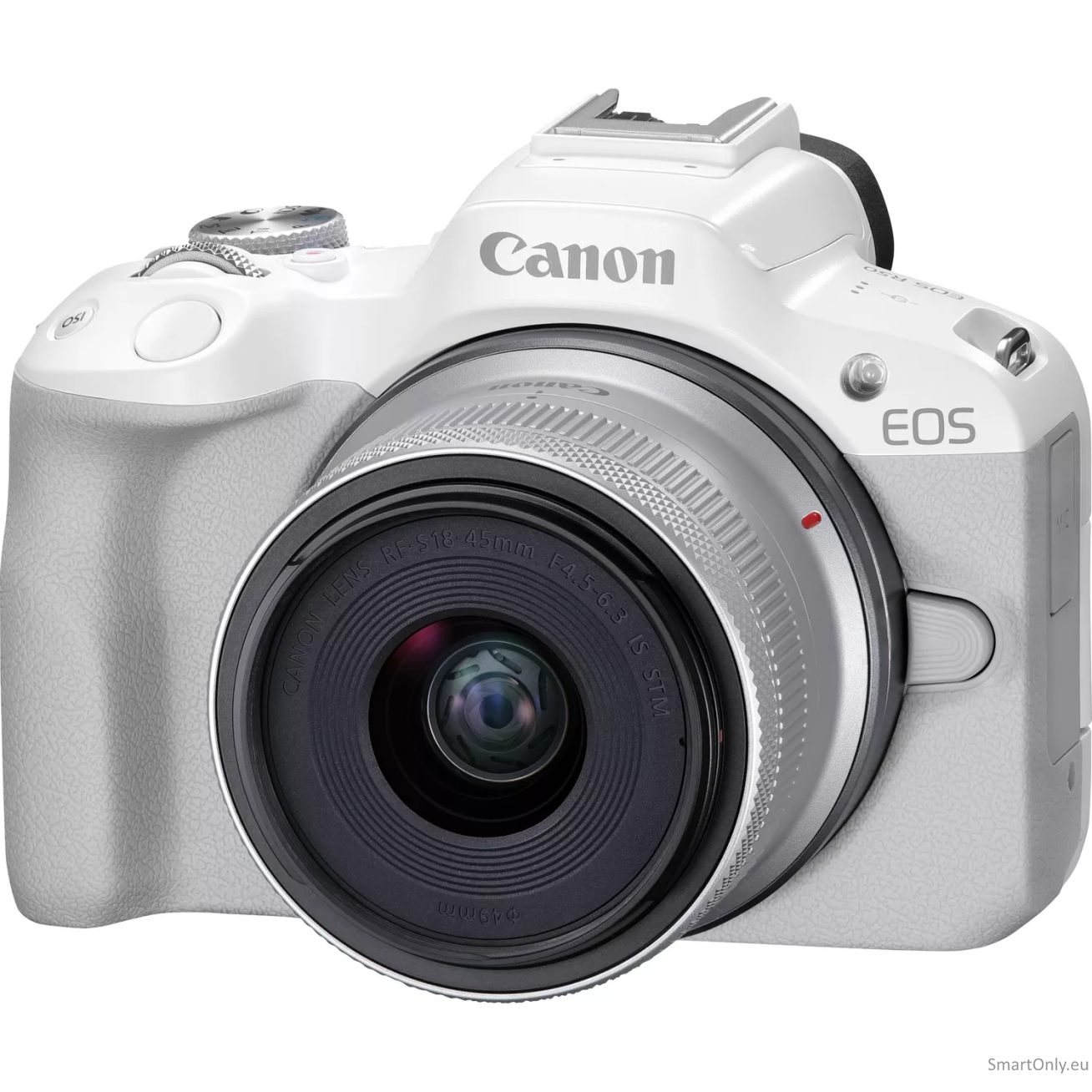 Canon | EOS R50 WH + RF-S 18-45mm F4.5-6.3 IS STM (SIP) | Megapixel 24.2 MP | Image stabilizer | ISO sensitivity (max) 32000 | Display diagonal 2.95 " | Wi-Fi | Video recording | Automatic, manual | CMOS | White Canon | EOS R50 WH + RF-S 18-45mm F4.5-6.3 IS STM (SIP) | Megapixel 24.2 MP | Image stabilizer | ISO sensitivity (max) 32000 | Display diagonal 2.95 " | Wi-Fi | Video recording | Automatic, manual | CMOS | White
