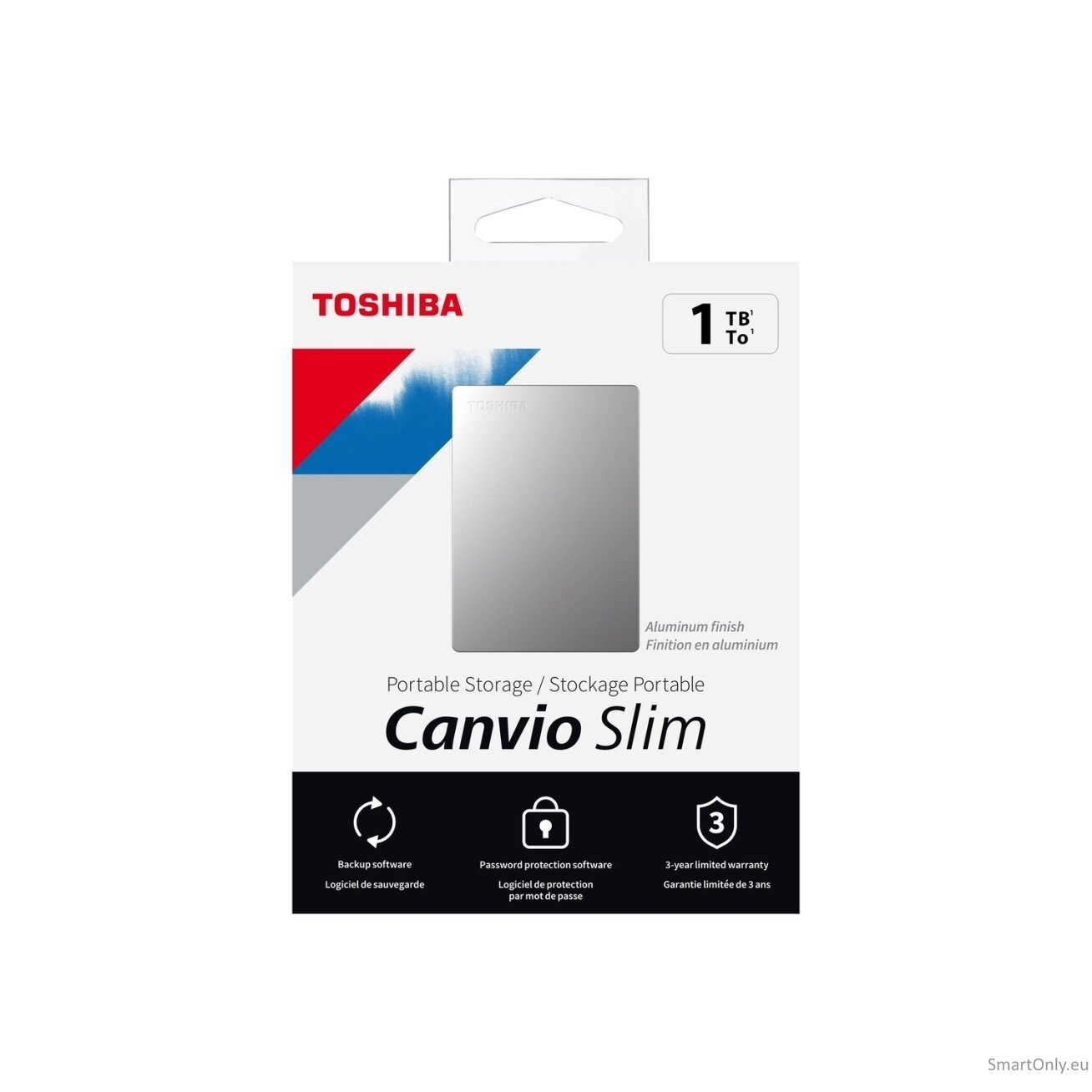 Canvio Slim | HDTD310ES3DA | 1000 GB | 2.5 " | USB 3.2 Gen1 | Silver 7 Canvio Slim | HDTD310ES3DA | 1000 GB | 2.5 " | USB 3.2 Gen1 | Silver 7