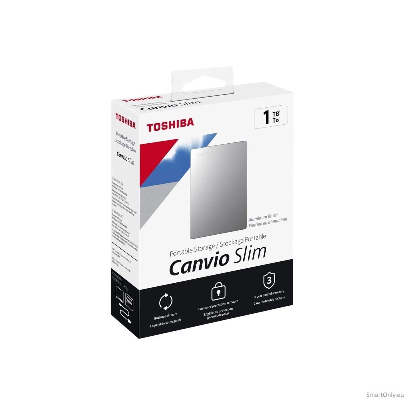 Canvio Slim | HDTD310ES3DA | 1000 GB | 2.5 " | USB 3.2 Gen1 | Silver 8